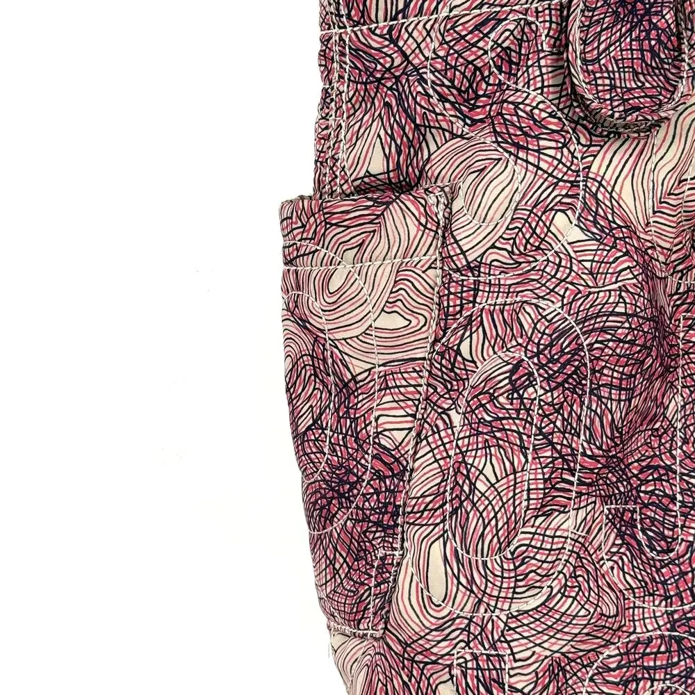 Marc By Marc Jacobs Quilted Tote Bag Pink Swirl Magnet Close